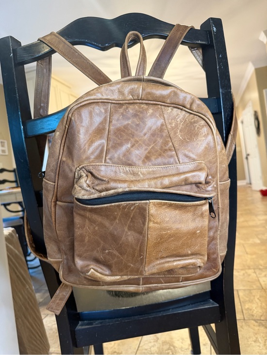 Handcrafted Handbags - Genuine Leather Backpack Distressed Boho Mexico